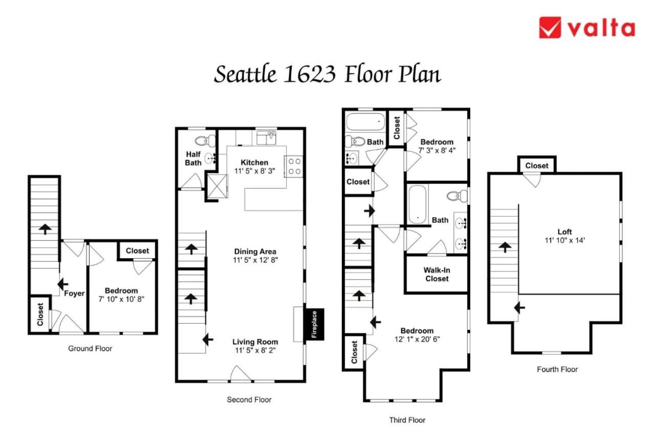 Exquisite Central Townhome With Spacious Loft And Gourmet Kitchen シアトル エクステリア 写真
